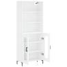 Highboard White 69.5x34x180 cm - Elegant Storage Solution