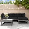 5 Piece Garden Lounge Set Grey Solid Wood Pine Colour grey Number of 5 