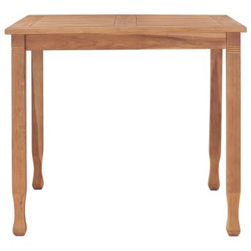 Garden Dining Table 85x85 cm - Solid Teak Wood | HipoMarket