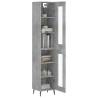 Stylish Highboard Concrete Grey - 34.5x34x180 cm | HipoMarket