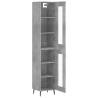 Stylish Highboard Concrete Grey - 34.5x34x180 cm | HipoMarket