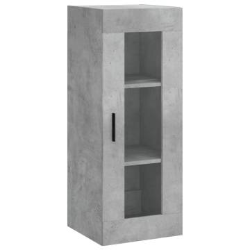 Stylish Highboard Concrete Grey - 34.5x34x180 cm | HipoMarket