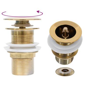 Push Drain Without Overflow Function - Gold | HipoMarket