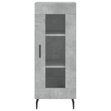 Stylish Highboard Concrete Grey - 34.5x34x180 cm | HipoMarket