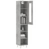 Stylish Highboard Concrete Grey - 34.5x34x180 cm | HipoMarket