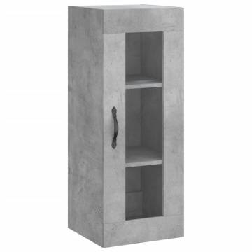 Stylish Highboard Concrete Grey - 34.5x34x180 cm | HipoMarket