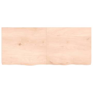 Untreated Solid Wood Bathroom Countertop - 140x60 cm