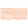 Untreated Solid Wood Bathroom Countertop - 140x60 cm