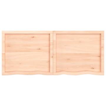 Untreated Solid Wood Bathroom Countertop - 140x60 cm