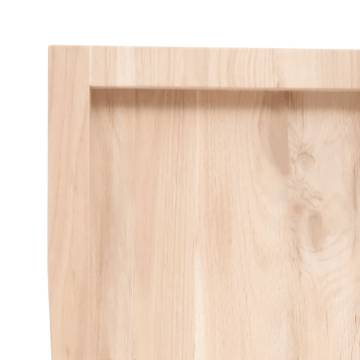 Untreated Solid Wood Bathroom Countertop - 140x60 cm