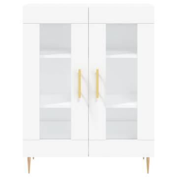 Stylish Highboard White - 69.5x34x180 cm Engineered Wood