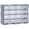 Multi-drawer Organiser with 16 Middle Drawers 52x16x37 cm Colour grey Size 16 drawers Quantity in Package 1 Amount 