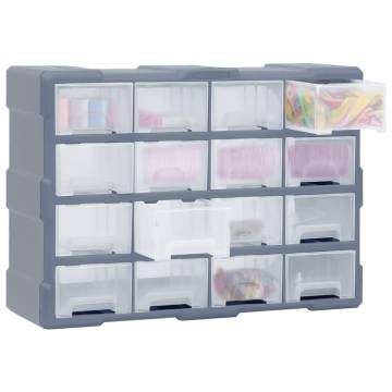 Multi-Drawer Organiser with 16 Drawers - 52x16x37 cm