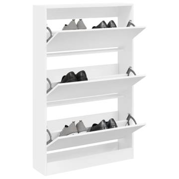 Shoe Cabinet White 80x21x125.5 cm | HipoMarket