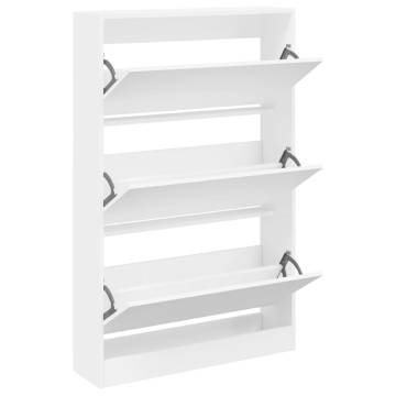 Shoe Cabinet White 80x21x125.5 cm | HipoMarket