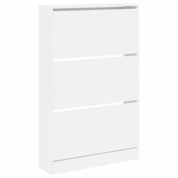 Shoe Cabinet White 80x21x125.5 cm | HipoMarket