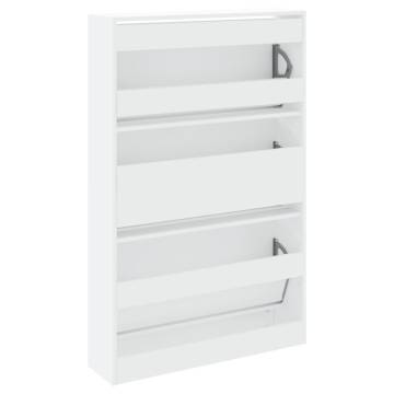 Shoe Cabinet White 80x21x125.5 cm | HipoMarket