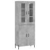 Elegant Highboard in Concrete Grey - Stylish Storage Solution