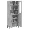 Elegant Highboard in Concrete Grey - Stylish Storage Solution