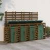 Quadruple Wheelie Bin Storage Honey Brown Solid Wood Pine Colour honey brown pine Number of bins 1 