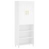 Stylish Highboard White 69.5x34x180 cm - Durable & Elegant