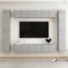 10 Piece TV Cabinet Set Concrete Grey Engineered Wood Colour concrete grey Quantity in Package 10 Width 60 cm 