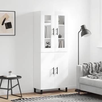 Highboard High Gloss White - Stylish Storage Solution