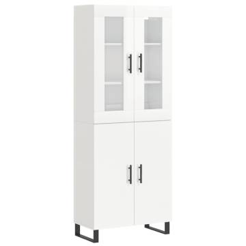 Highboard High Gloss White - Stylish Storage Solution