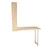 Esschert Design Wall Bar Table with Fold Down Shelf - Natural