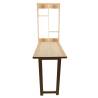 Esschert Design Wall Bar Table with Fold Down Shelf - Natural