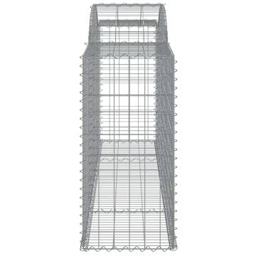 Arched Gabion Baskets - 11 pcs Galvanised Iron for Your Garden