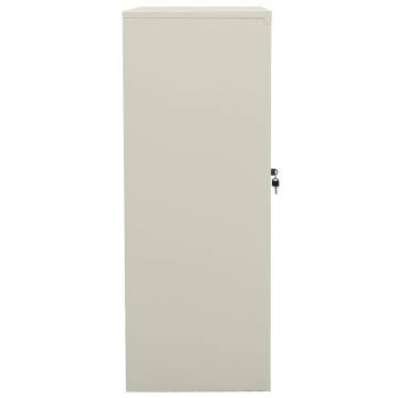 Light Grey Office Cabinet 90x40x105 cm - Durable Steel Design