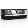 Stylish Black Day Bed 80x200 cm - Solid Pine Wood