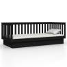 Stylish Black Day Bed 80x200 cm - Solid Pine Wood