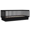 Stylish Black Day Bed 80x200 cm - Solid Pine Wood