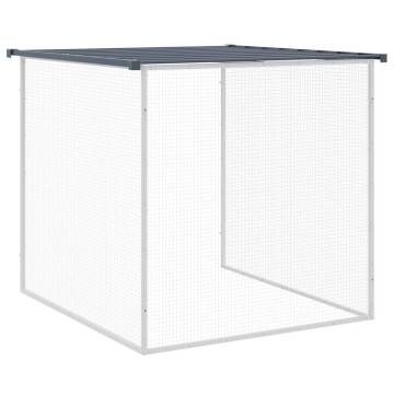 Durable Chicken Cage with Roof - Anthracite, Galvanised Steel