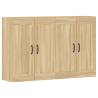 Elegant Wall Mounted Cabinets - Sonoma Oak - 2 pcs