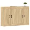 Elegant Wall Mounted Cabinets - Sonoma Oak - 2 pcs