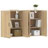 Elegant Wall Mounted Cabinets - Sonoma Oak - 2 pcs