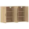 Elegant Wall Mounted Cabinets - Sonoma Oak - 2 pcs