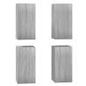 Modern Grey Sonoma TV Cabinets - 4 pcs Engineered Wood