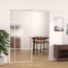 Frosted ESG Glass & Aluminium Sliding Door 90x205 cm - White