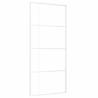 Frosted ESG Glass & Aluminium Sliding Door 90x205 cm - White