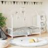 Kids Bed Frame White 80x160 cm Solid Wood Pine Colour white Size 80 x 160 cm 