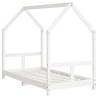 Kids Bed Frame White 80x160 cm Solid Wood Pine - HipoMarket