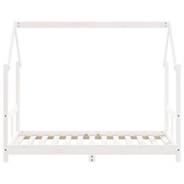 Kids Bed Frame White 80x160 cm Solid Wood Pine - HipoMarket