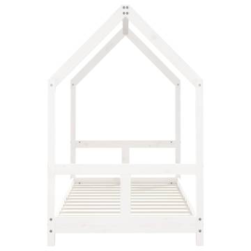 Kids Bed Frame White 80x160 cm Solid Wood Pine - HipoMarket