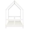 Kids Bed Frame White 80x160 cm Solid Wood Pine - HipoMarket