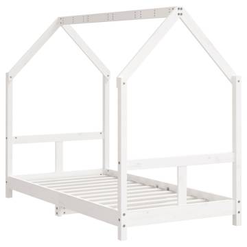 Kids Bed Frame White 80x160 cm Solid Wood Pine - HipoMarket