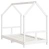 Kids Bed Frame White 80x160 cm Solid Wood Pine - HipoMarket